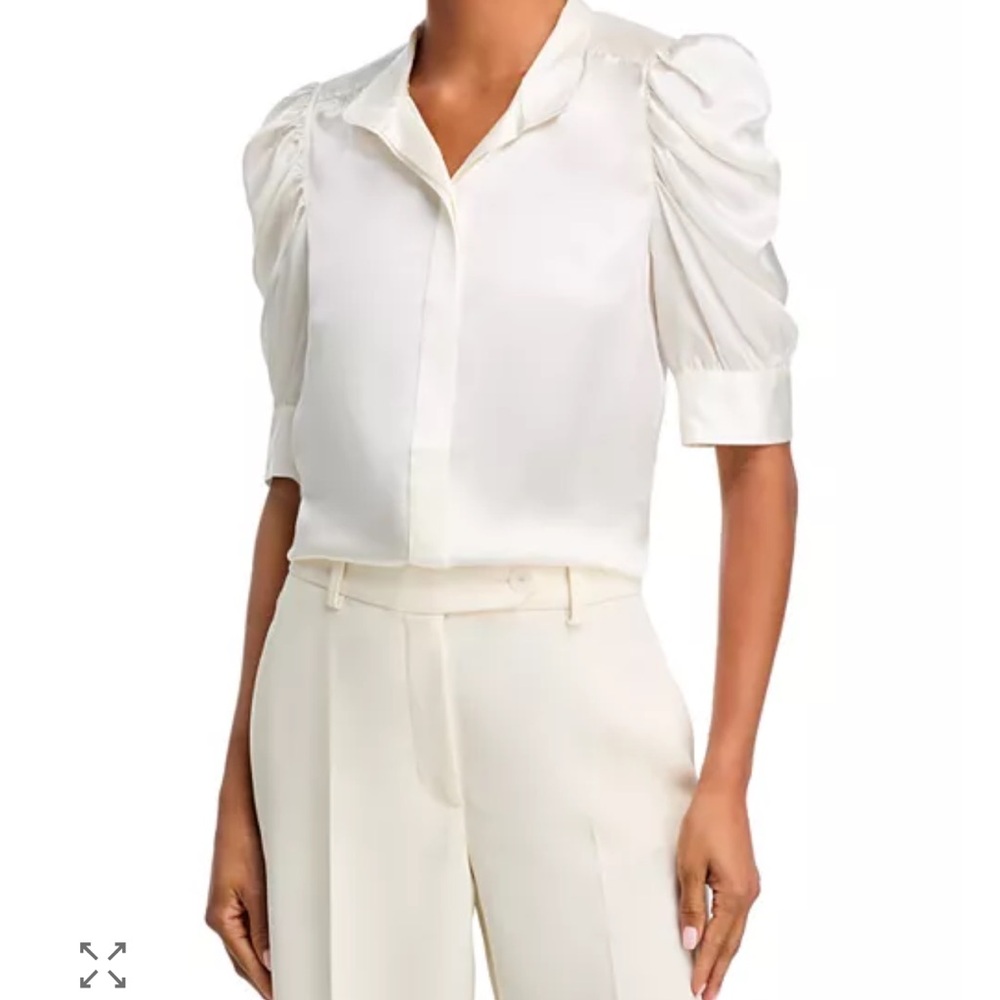 Frame  Ivory Puff Sleeve Blouse